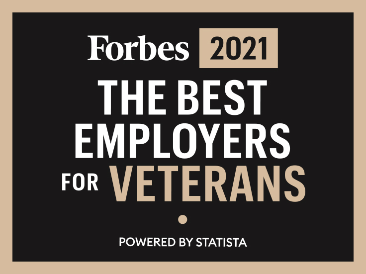 Forbes' 2021 America's Best Employers for Veterans Logo